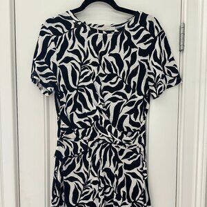 LOFT Fern Draped Mini Tee Dress Size M